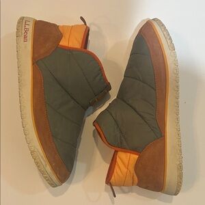 L.L. Bean Men's Green and Orange Sneakers
